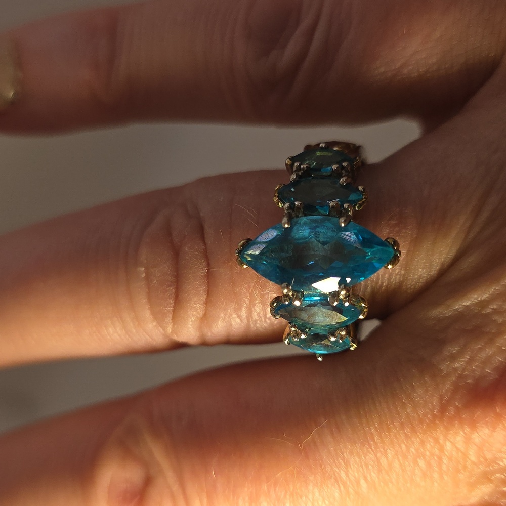 Michael Valitutti Paraiba Topaz Marquis Ring - Picture 13 of 13